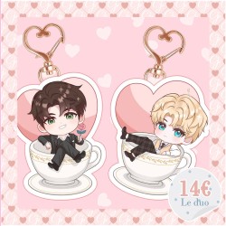 Duo de porte-clés chibi Adam & Cassidy – Goodies Oméga en fuite