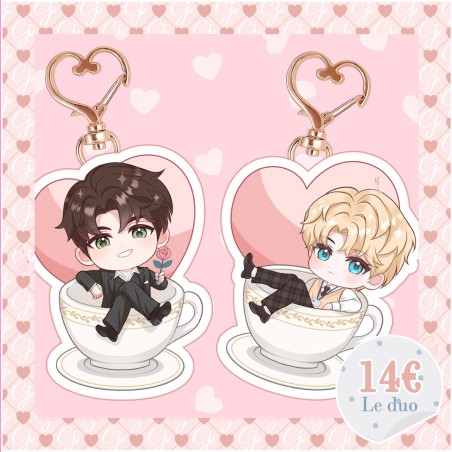 Duo de porte-clés chibi Adam & Cassidy – Oméga en fuite