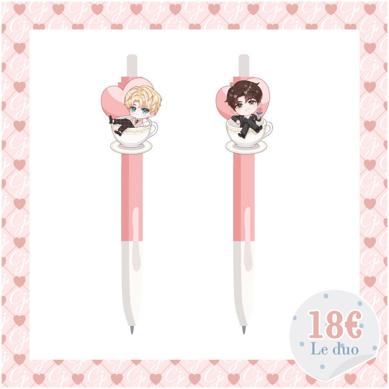 Duo de stylos chibi Adam & Cassidy – Goodies Oméga en fuit